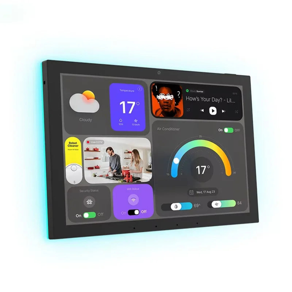 Android POE Tablet 10.1 Inch Smart Home Control Panel with MQTT,LED Lights,Google Play,Wifi,Bt,Rj45