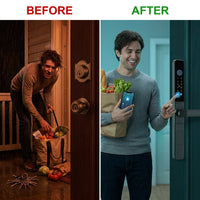 MS01 Smart Lock - Black — Before & After