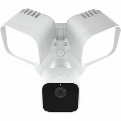 Wired Floodlight Camera - Smart Security Camera, 2600 Lumens, HD Works with Alexa - 1 Camera (White)