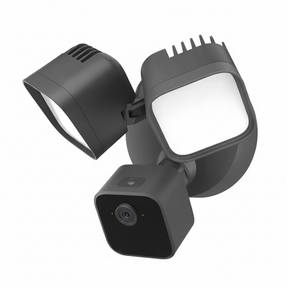 Wired Floodlight Camera - Smart Security Camera, 2600-Lumens, HD Works with Alexa - 1 Camera (Black)