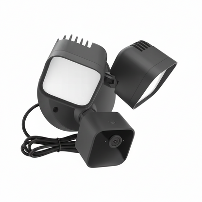 Wired Floodlight Camera - Smart Security Camera, 2600-Lumens, HD Works with Alexa - 1 Camera (Black)