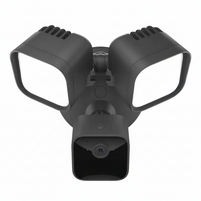 Wired Floodlight Camera - Smart Security Camera, 2600-Lumens, HD Works with Alexa - 1 Camera (Black)