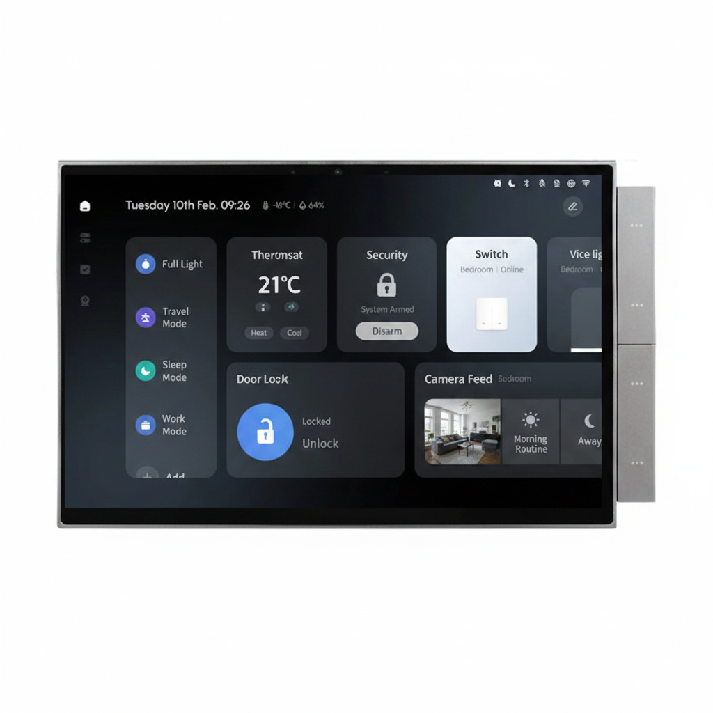 2026 New 10-Inch Tuya System Smart Home Control Panel Built-In Zigbee Gateway and Alexa Building Intercom Compatible